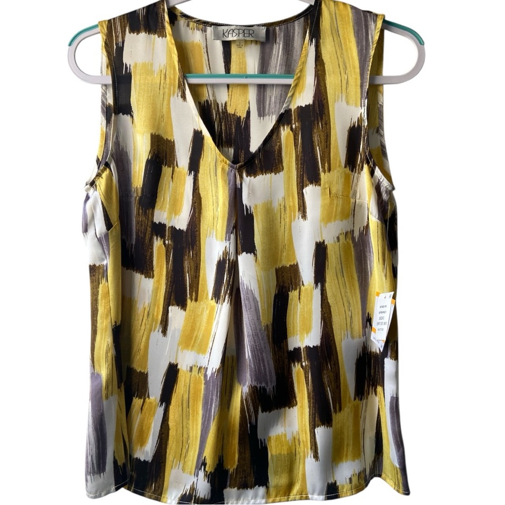 KASPER WOMEN’S MULTICOLOR SLEEVELESS BLOUSE SIZE S